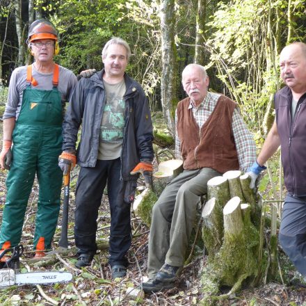 Biotopaktion mit Jägern der Kreisgruppe Bad Neustadt a. d. Saale©Wildland-Stiftung Bayern