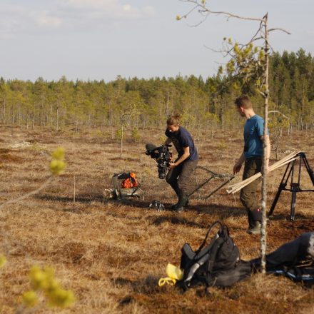 Dreharbeiten beim Aufbau der Fangkörbe in Schweden©T-Kuhn